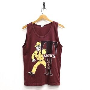 Vintage Texas A&M Aggies Football Tank Top T Shirt Medium